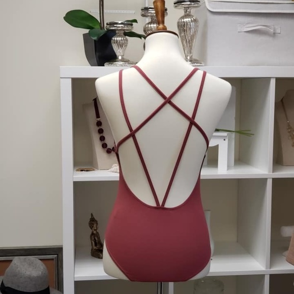 Rib Knit Crisscross Bodysuit - Picture 1 of 2